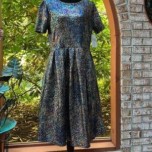 LuLaRoe Elegant Collection Amelia Dress, NWT, Size L